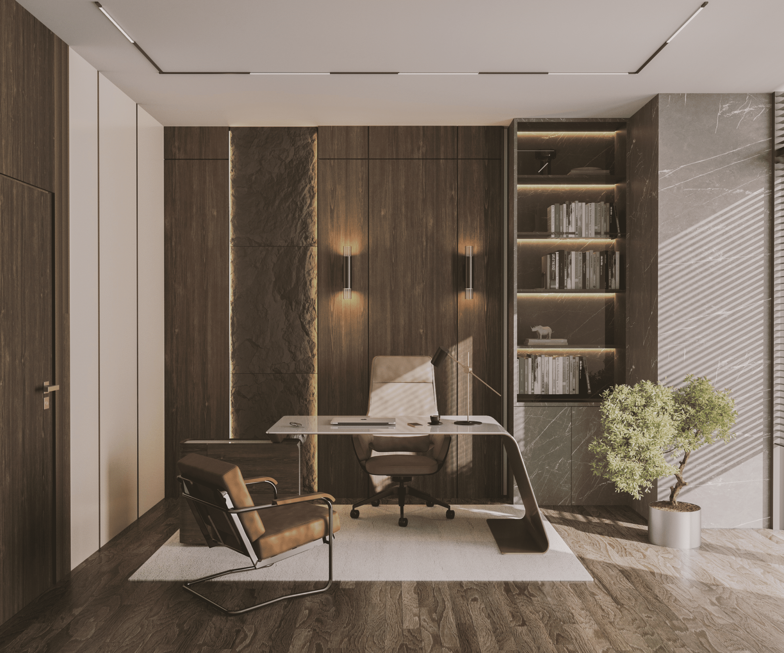 Gabinet, prywatne biuro w mieszkaniu deweloperskim Gruzja | apartament od dewelopera w Tbilisi